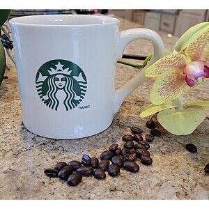 STARBUCKS Logo Coffee Tea Ceramic Mug 14 fl oz / 414ml USA Seattle , WA. 2013